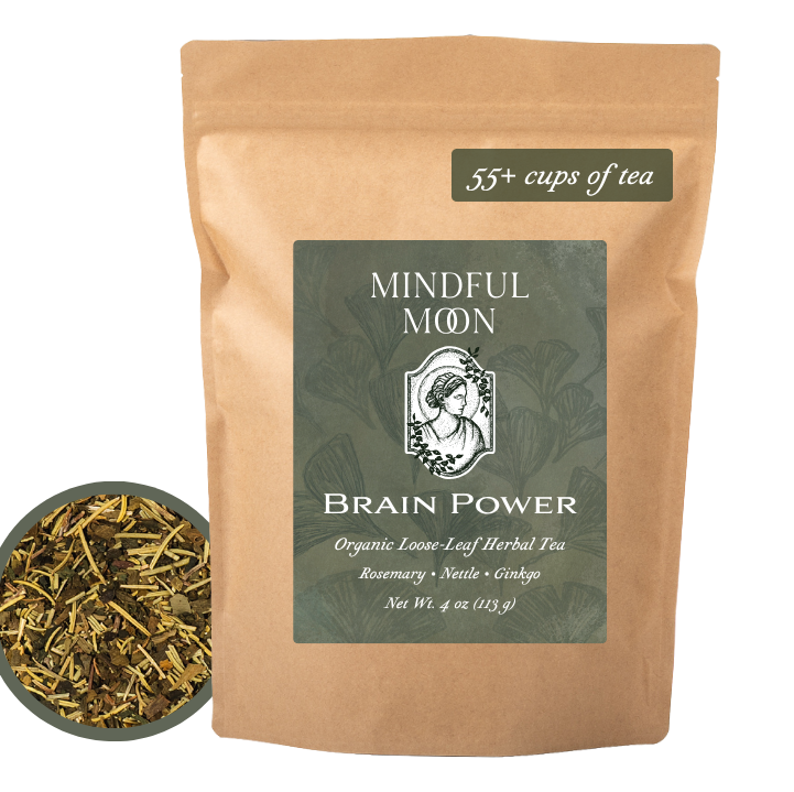 Brain Power 4 oz front pouch and serving-size banner