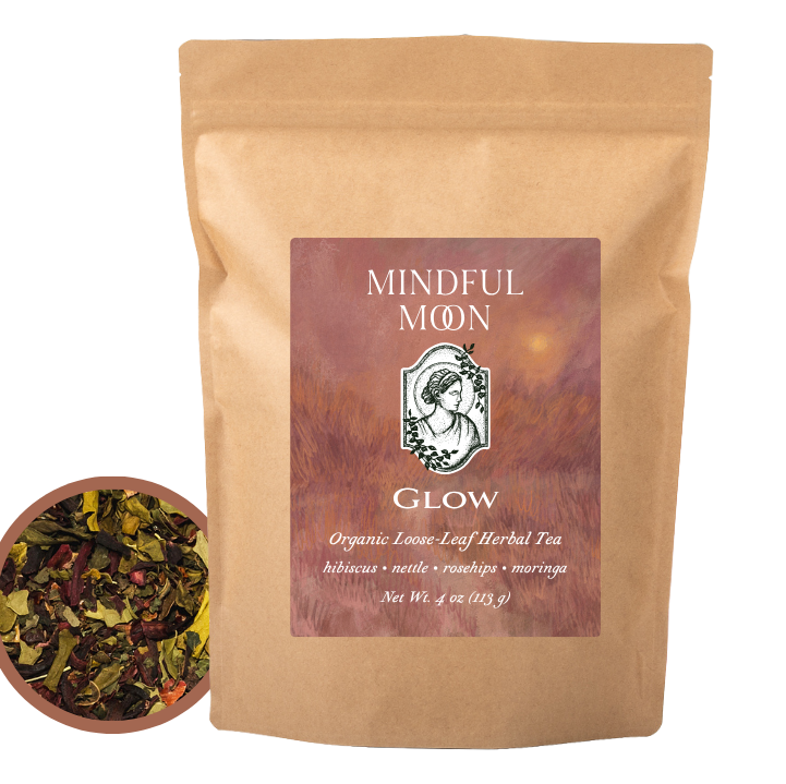 Glow 4 oz pouch with loose-leaf tea