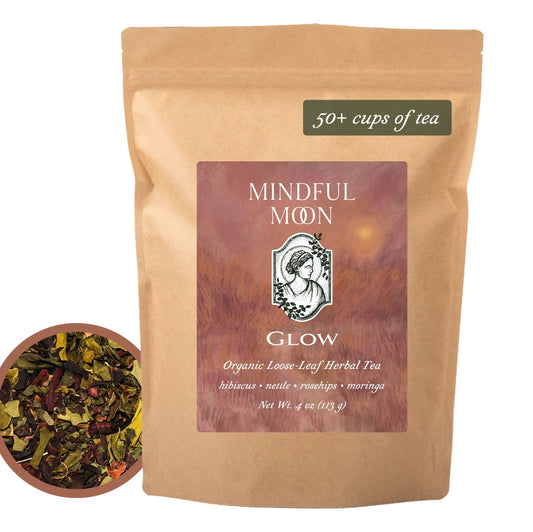 Glow 4 oz pouch with loose-leaf tea