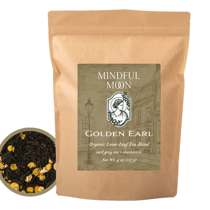 Golden Earl 4 oz pouch with loose-leaf tea