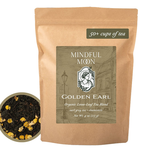 Golden Earl 4 oz pouch with loose-leaf tea