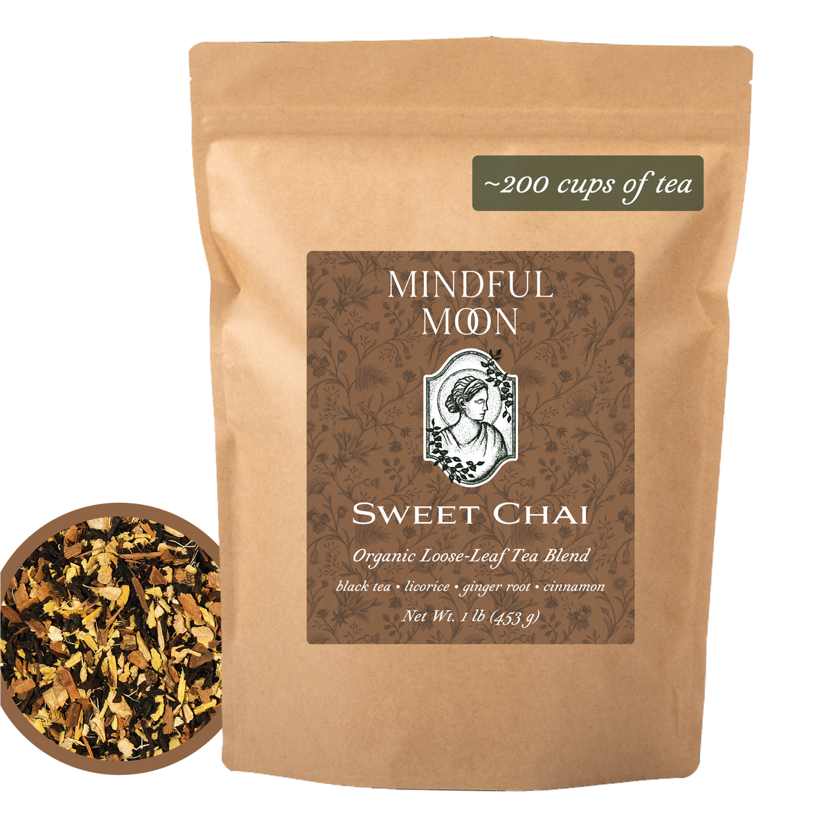 Sweet Chai 1 lb loose-leaf tea pouch front