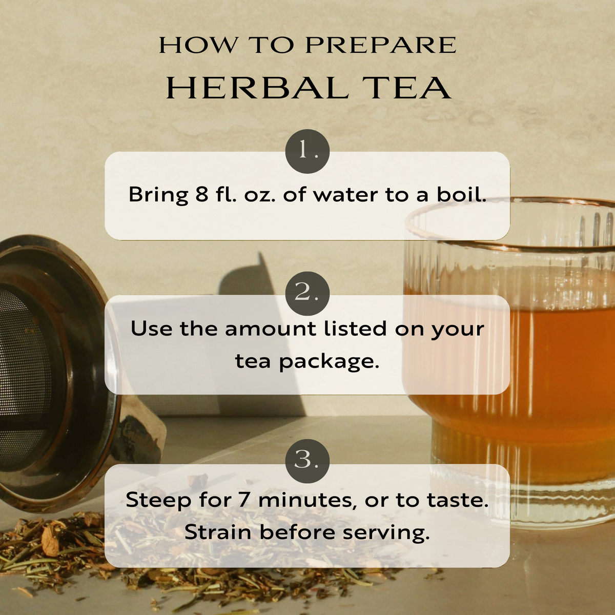 Soothe tea preparation instructions