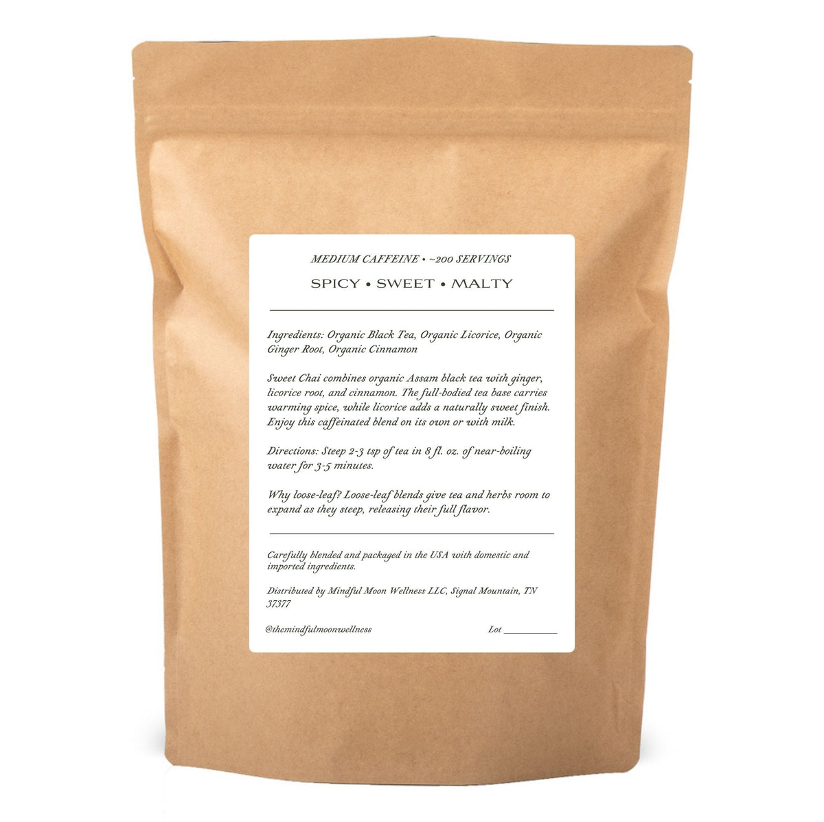 sweetchai 1lb pouch back
